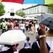 Patrons uses umbrellas to shield from the rain during the 18th annual African American Downtown Festival at Fourth and Ann on Friday, May 31. Daniel Brenner I AnnArbor.com